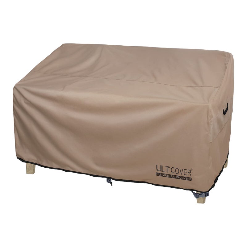 ULTCOVER Waterproof Outdoor Deep Seat Sofa Bench Cover 62W x 40D x 35H inch Patio Furniture Loveseat Cover - Image 1